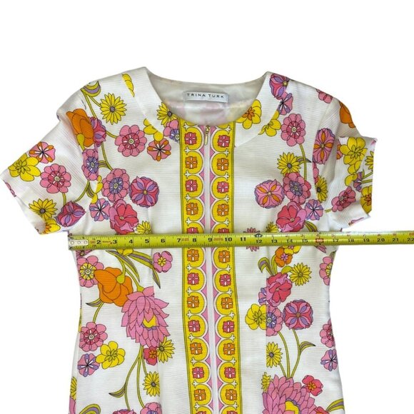 Trina Turk Arboretum Shift Dress, Colorful Bright Retro - Picture 11 of 15